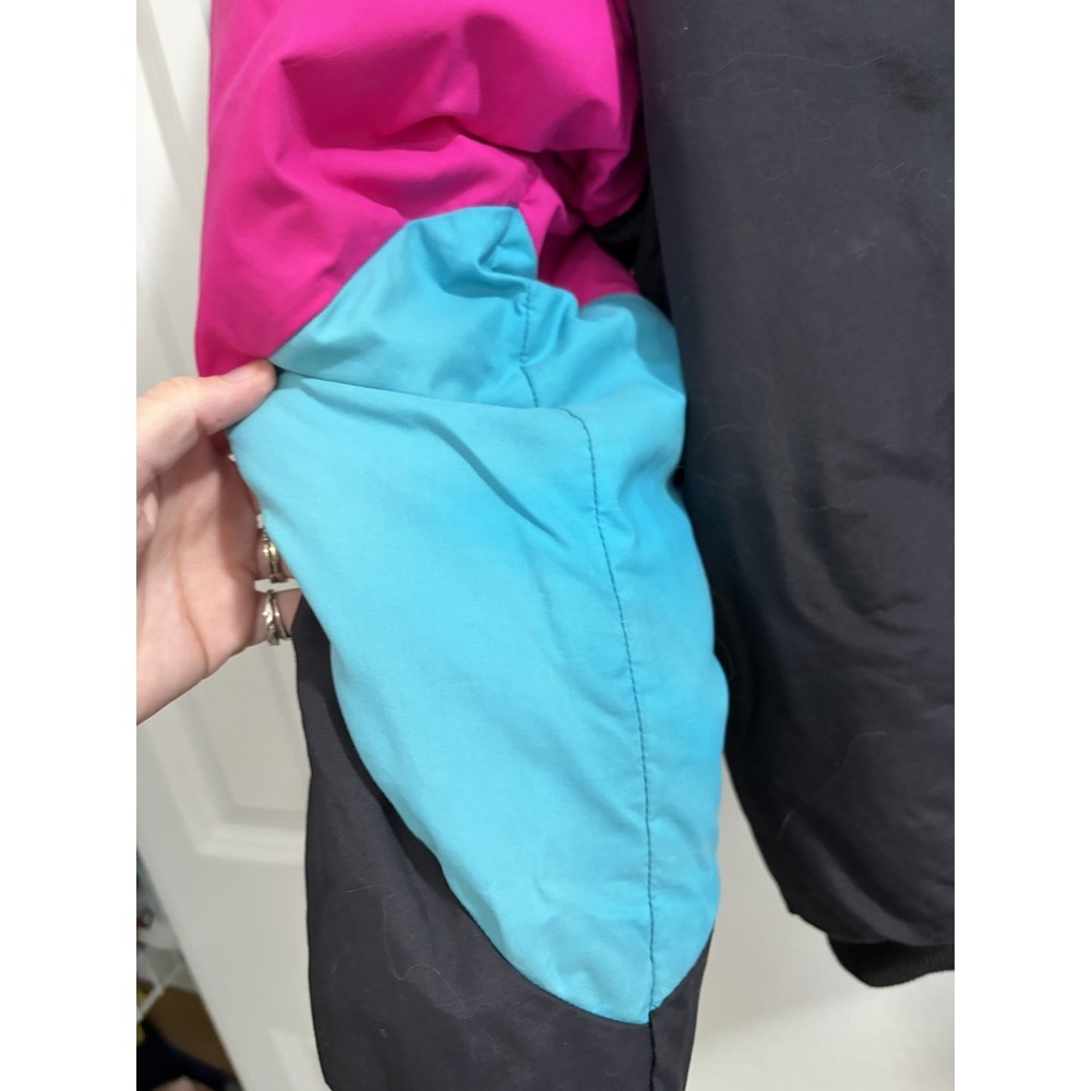 Vintage Sun Ice 80's Women's Puffer Ski Jacket Zip Colorblock Hip-Hop - Large - Picture 8 of 13